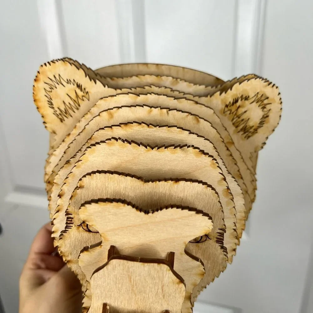 18” Antler ANTLER HOMESTEWART BAMBOO WOOD BEAR HEAD Wall Decor